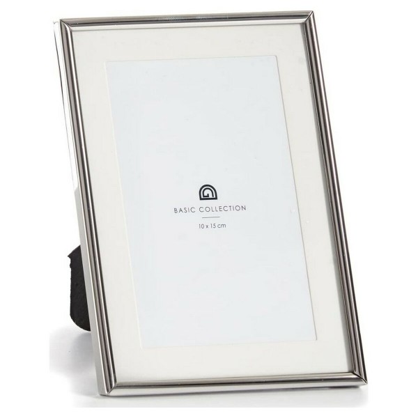 Κορνίζα Ασημί Κρυστάλλινο Χάλυβας (11 x 19 x 13,5 cm) (10 x 15 cm)