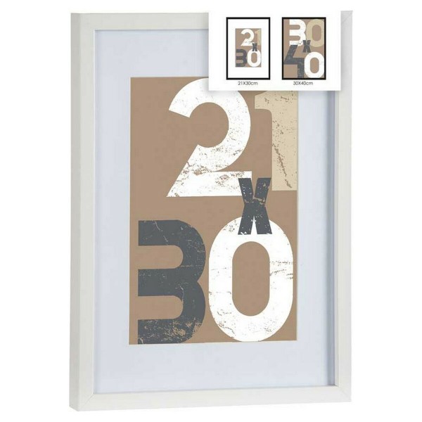 Κάδρα φωτογραφιών τοίχου Λευκό MDF (32,5 x 2,5 x 42,5 cm) (1 uds)