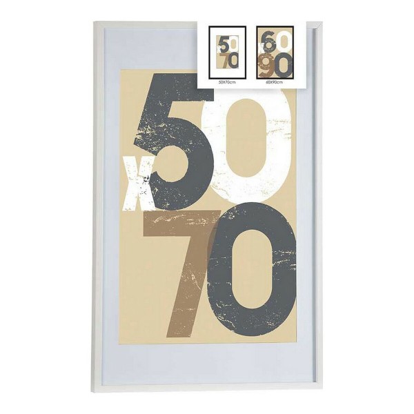 Κάδρα φωτογραφιών τοίχου Λευκό MDF (62,5 x 2,5 x 92,5 cm) (1 uds)