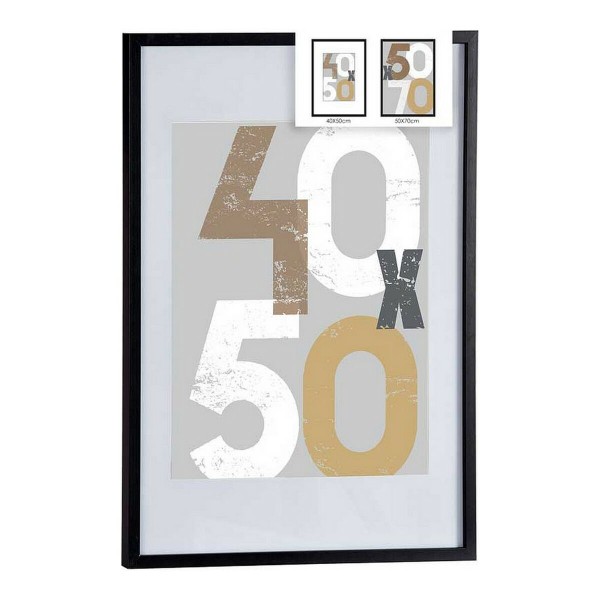 Κάδρα φωτογραφιών τοίχου Μαύρο MDF (52,5 x 2,5 x 72,5 cm) (1 uds)