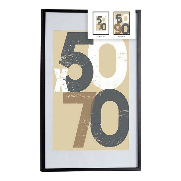 Κάδρα φωτογραφιών τοίχου Μαύρο MDF (62,5 x 2,5 x 92,5 cm) (1 uds)