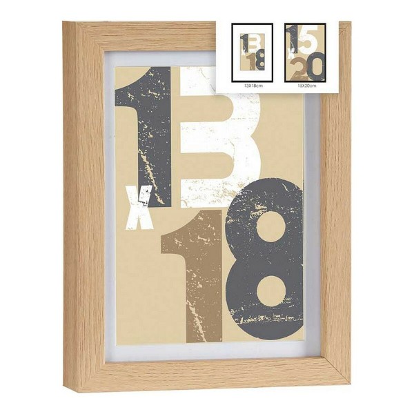 Κάδρα φωτογραφιών τοίχου Ανοιχτό καφέ MDF (17 x 2,5 x 22,5 cm) (1 uds)