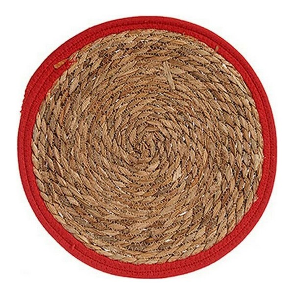 Σουπλά Καφέ Κόκκινο Φυσική ίνα (Ø 35 cm)