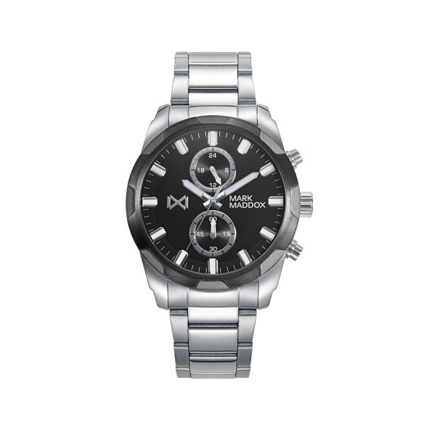 Ανδρικά Ρολόγια Mark Maddox HM0132-57 Μαύρο Ασημί (Ø 43 mm)