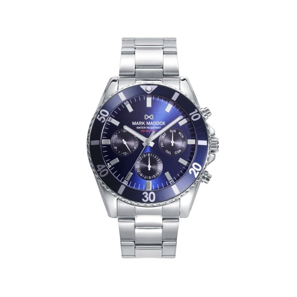 Ανδρικά Ρολόγια Mark Maddox HM0140-37 Ασημί (Ø 45 mm)