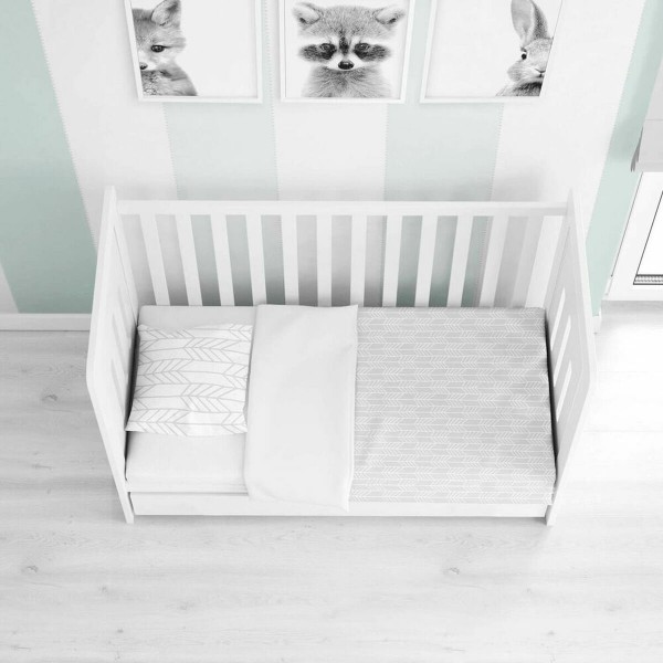 Παπλωματοθήκη για βρεφικό κρεβάτι Naturals Ice Gey (115 x 145 cm) (Βρεφικό κρεβάτι 80 εκ.)