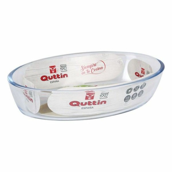 Ταψί Quttin Quttin Γυαλί 700 ml Οβάλ (20,6 x 13,6 x 4,8 cm) Ταψί Quttin Quttin Γυαλί 700 ml Οβάλ (20,6 x 13,6 x 4,8 cm)