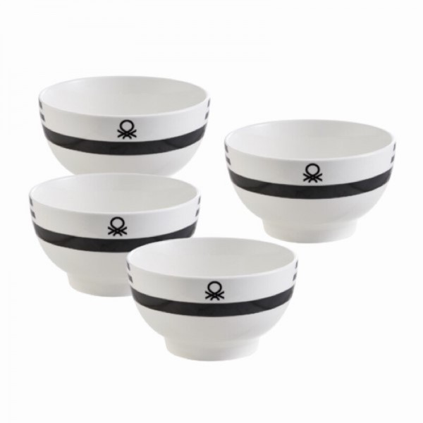 Σετ από Μπολ Benetton Πορσελάνη Bone China 650 ml (4 uds)