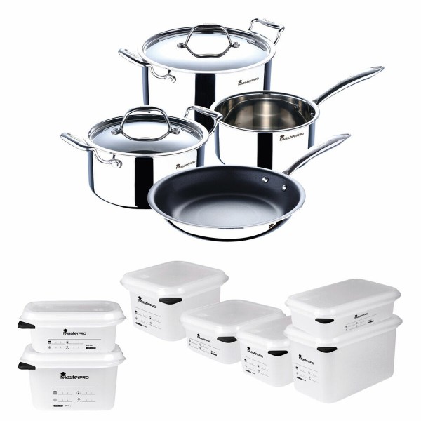 Μαγειρικά Σκεύη Masterpro Cookware Triply Ανοξείδωτο ατσάλι (11 pcs)