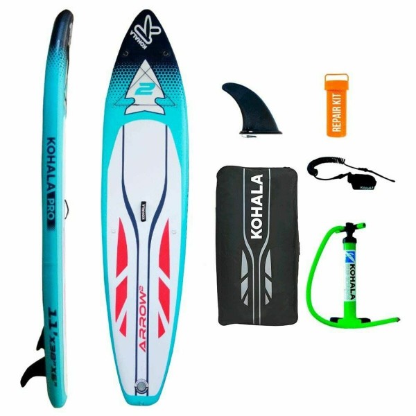 Φουσκωτή Κυματοσανίδα Paddle Surf με Αξεσουάρ Kohala Arrow 2 Μπλε ( 335 x 75 x 15  cm)