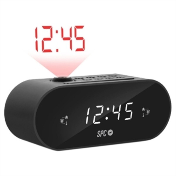 Ξυπνητήρι Ραδιόφωνο με Προβολέα LCD SPC 4586N Μαύρο