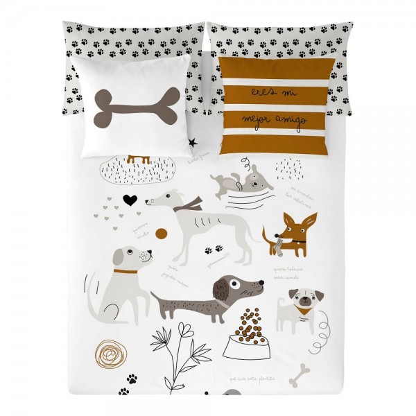 Κάλυψη παπλώματος Panzup Dogs (220 x 220 cm) (Kρεβάτι 135/140)