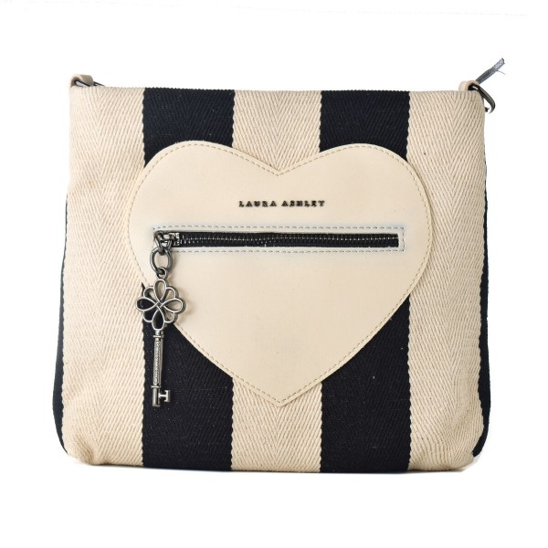 Γυναικεία Τσάντα Laura Ashley DIXIE-BLACK-CREAM Πολύχρωμο 24 x 22 x 7 cm