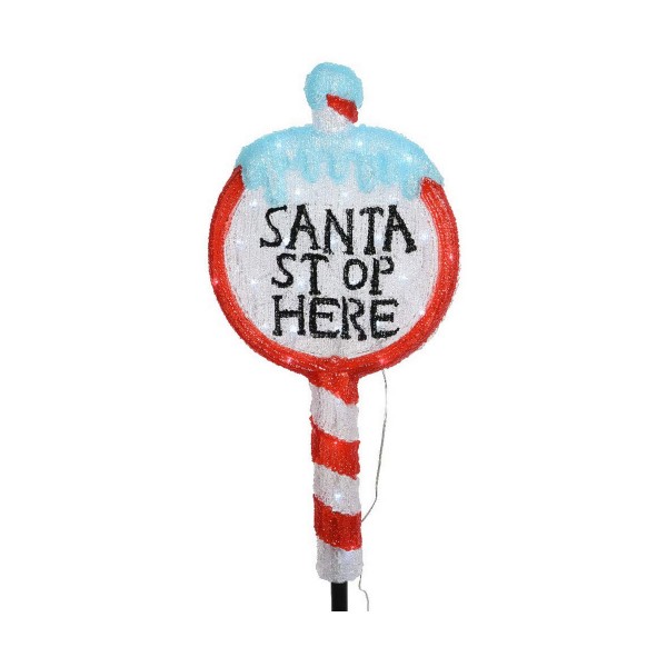 Χριστουγεννιάτικο Στολίδι Lumineo Santa Stop Here Κήπος