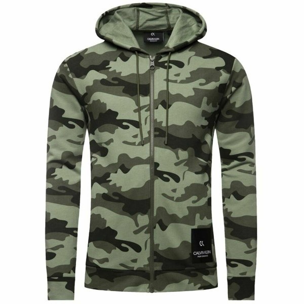 Ανδρικό Aθλητικό Mπουφάν Calvin Klein Full Zip Πράσινο