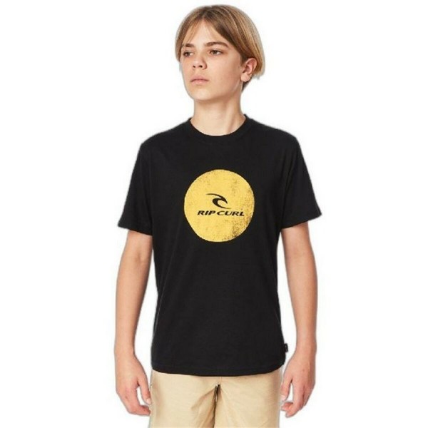 Παιδικό Μπλούζα με Κοντό Μανίκι Rip Curl Corp Icon B Μαύρο