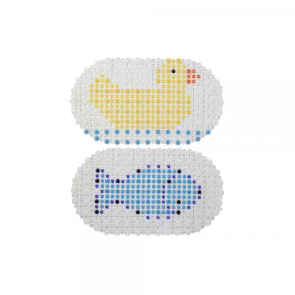 Χαλάκι μπάνιου DKD Home Decor Πολύχρωμο PVC (2 pcs) (69 x 1 x 39 cm)