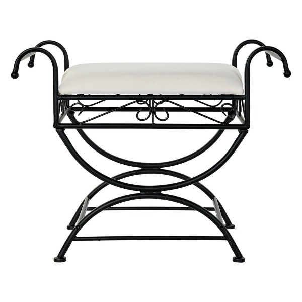 Σκαμπό DKD Home Decor   Μαύρο πολυεστέρας Λευκό Σφυρηλατημένο (69 x 41 x 65 cm)