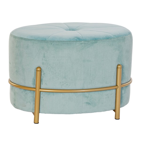 Σκαμπό DKD Home Decor   Χρυσό Μέταλλο πολυεστέρας Βελούδο Sky μπλε (51 x 36 x 34 cm)