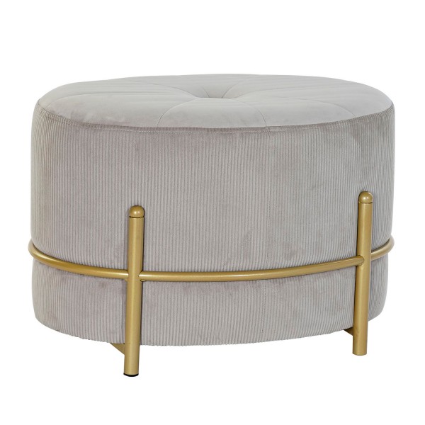 Σκαμπό DKD Home Decor   Μπεζ Χρυσό Μέταλλο πολυεστέρας Βελούδο (51 x 36 x 33 cm)