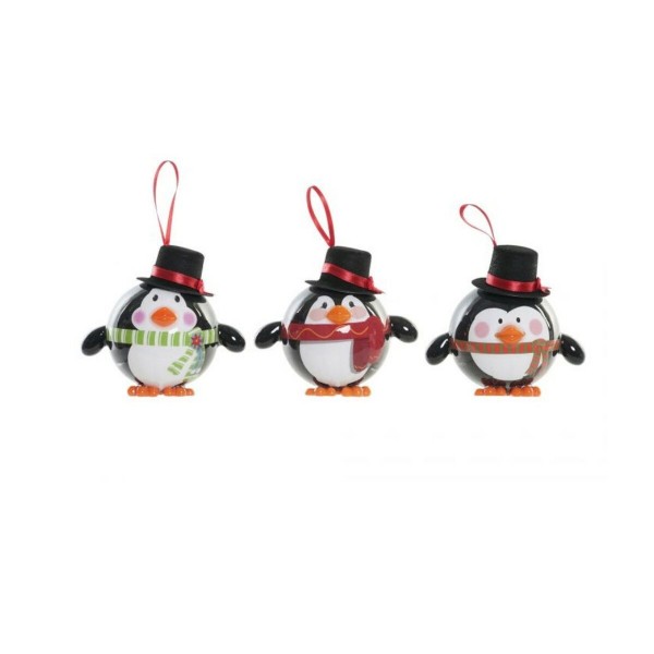Χριστουγεννιάτικα Στολίδια DKD Home Decor Πιγκουίνος PVC (11 x 8 x 15 cm) (3 pcs)