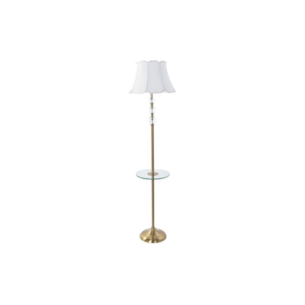 Φωτιστικό Δαπέδου DKD Home Decor Χρυσό Μέταλλο βαμβάκι Λευκό Μάρμαρο 50 W (40 x 40 x 162 cm)