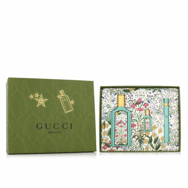 Σετ Γυναικείο Άρωμα Gucci EDP Flora Gorgeous Jasmine 3 Τεμάχια