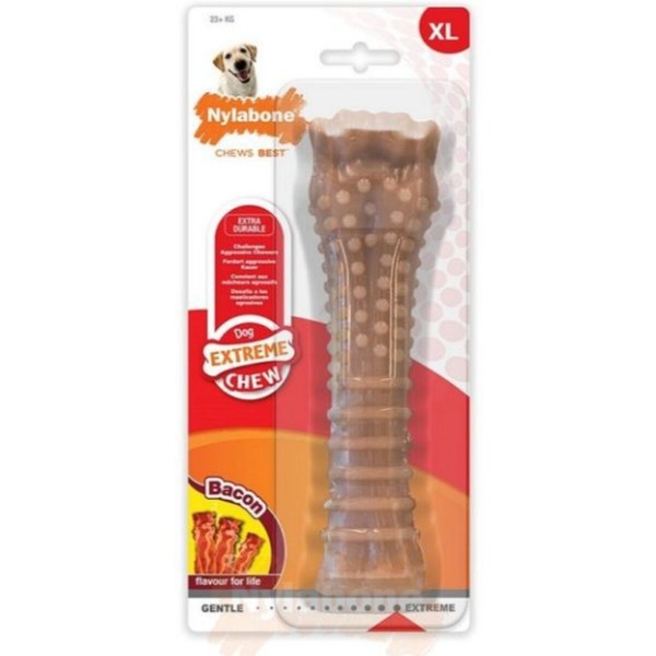 Μασητικό Οδοντοφυΐας Σκύλου Nylabone Dura Chew Bacon Μέγεθος XL Nylon