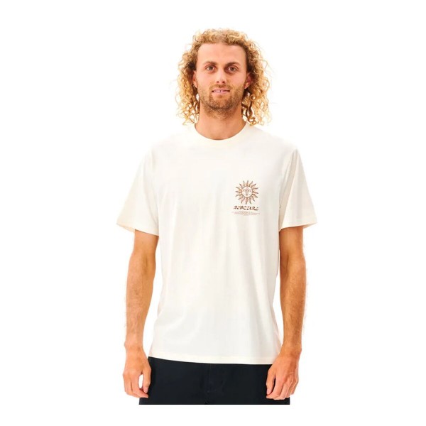 Ανδρική Μπλούζα με Κοντό Μανίκι Rip Curl Λευκό