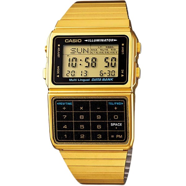 Unisex Ρολόγια Casio DATABANK CALCULATOR GOLD