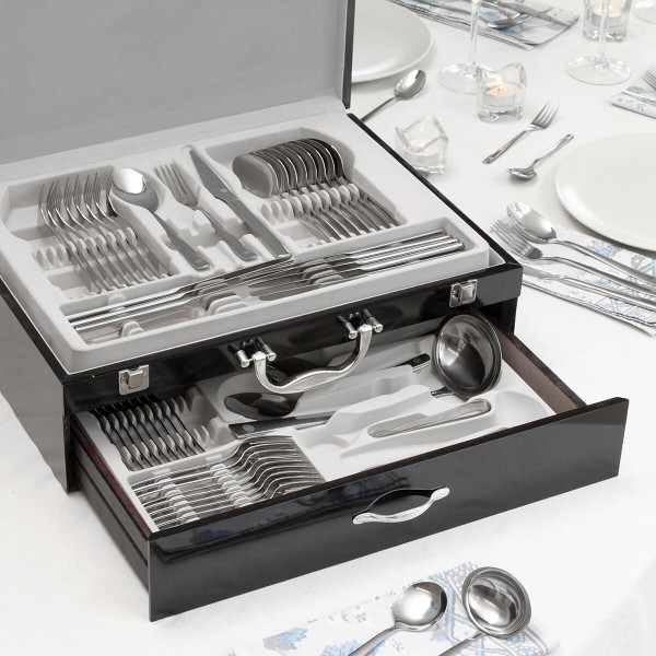 Μαχαιροπήρουνα από Ανοξείδωτο Χάλυβα Cook D`Lux InnovaGoods 72 Τεμάχια