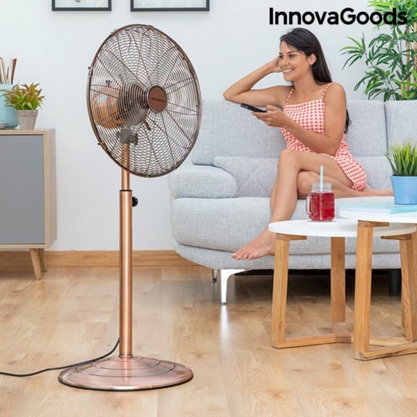 Ανεμιστήρας Δαπέδου Copper Retro InnovaGoods Ø 40 cm 55W