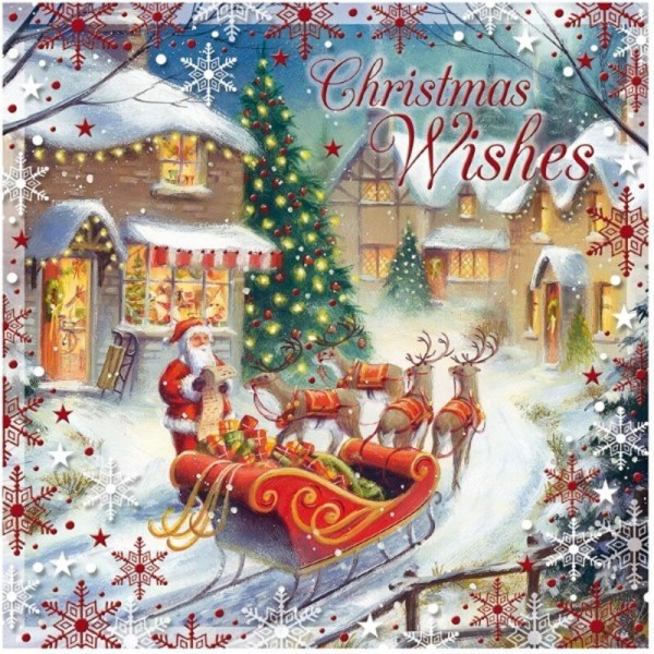 Ευχετήρια κάρτα Susy Χριστουγεννιάτικο στεφάνι (Ανακαινισμenα A+)